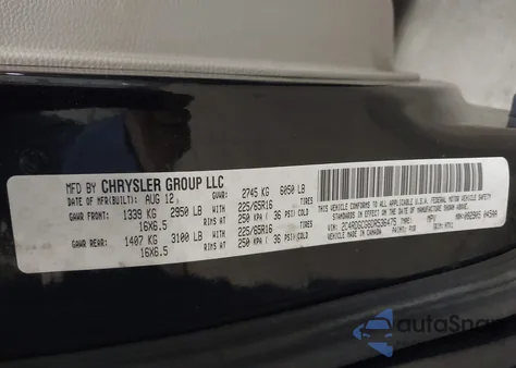 2013 Dodge Grand Caravan Sxt from USA, damaged, VIN 2C4RDGCG6DR536475